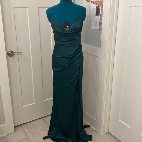 BRAND NEW Cinderella Divine Maxi Dress in a dark emerald green color. - Picture 3 of 6